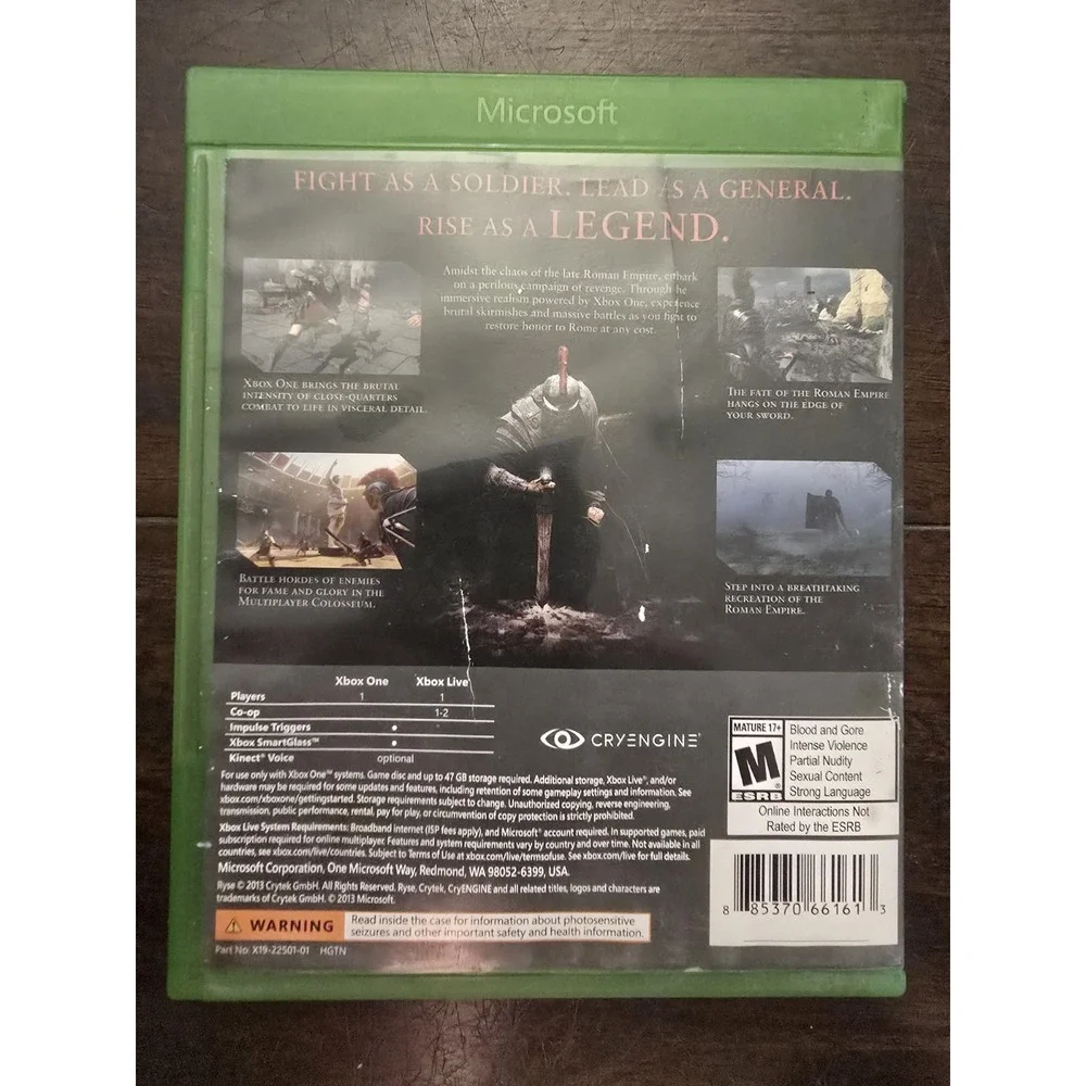 Ryse Son of Rome‎ [ Day One Edition ] (XBOX ONE) TESTED